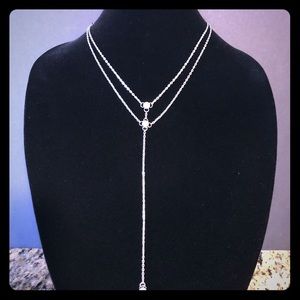 Silver multi layer necklace